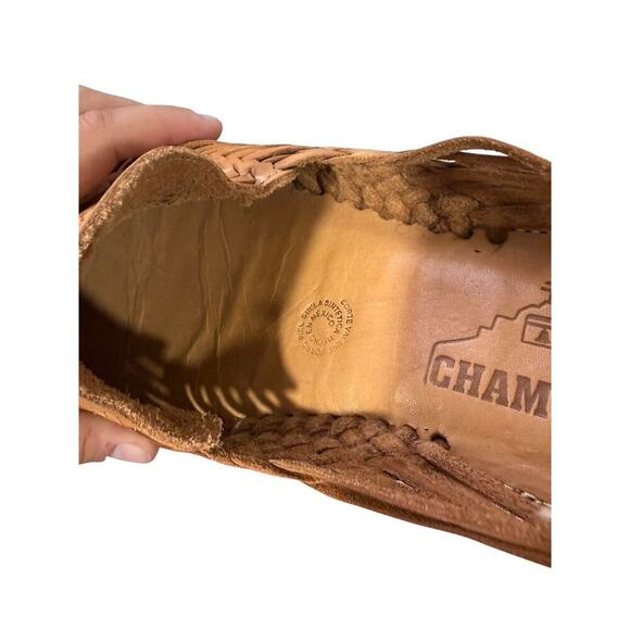 Chamula Huarache Tan Brown Woven Leather Shoes Slip On Minimalist Men’s 11.5 main image 5